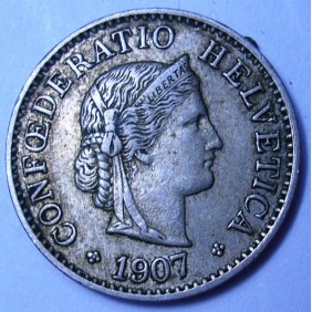 SWITZERLAND 5 Rappen 1907