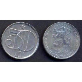 CZECHOSLOVAKIA 50 Haleru 1986