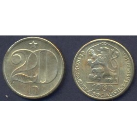 CZECHOSLOVAKIA 20 Haleru 1980