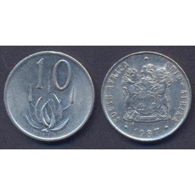 SOUTH AFRICA 10 Cents 1987