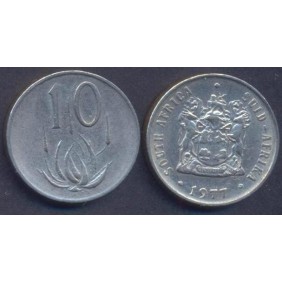 SOUTH AFRICA 10 Cents 1977