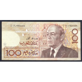 MOROCCO 100 Dirhams 1987