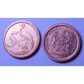 SOUTH AFRICA 5 Cents 1995