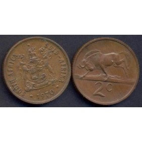 SOUTH AFRICA 2 Cents 1970