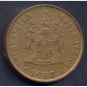 SOUTH AFRICA 1 Cent 1988