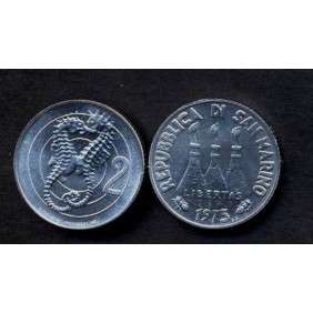 SAN MARINO 2 Lire 1975...