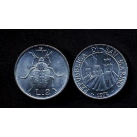 SAN MARINO 2 Lire 1974...