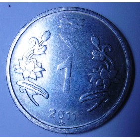 INDIA 1 Rupee 2011 H