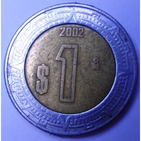 MEXICO 1 Peso 2002 Bimetallic