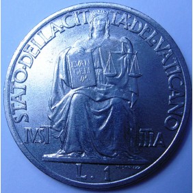 VATICANO 1 Lira 1943