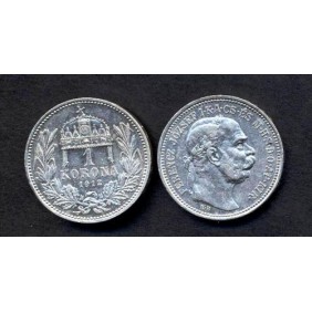 HUNGARY 1 Korona 1912 AG...