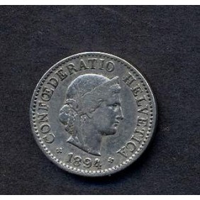 SWITZERLAND 5 Rappen 1894