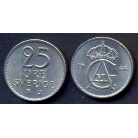 SWEDEN 25 Ore 1966