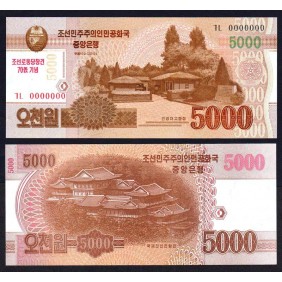 NORTH KOREA 5000 Won 2013...