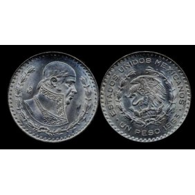 MEXICO 1 Peso 1963 AG...