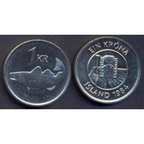 ICELAND 1 Krona 1984