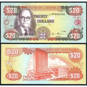 JAMAICA 20 Dollars 1995