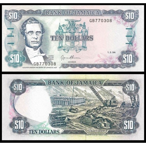 JAMAICA 10 Dollars 1994