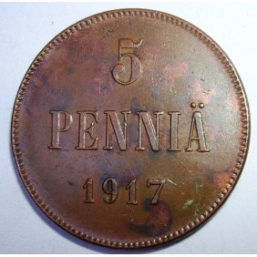 FINLAND 5 Pennia 1917
