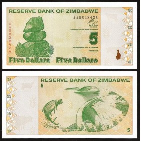 ZIMBABWE 5 Dollars 2009