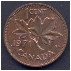 CANADA 1 Cent 1971