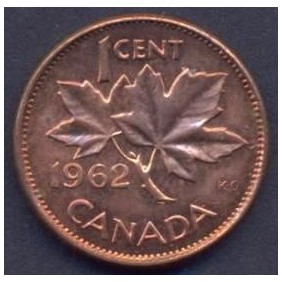 CANADA 1 Cent 1962