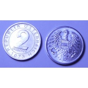AUSTRIA 2 Groschen 1973
