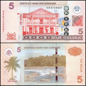 SURINAME 5 Dollars 2012