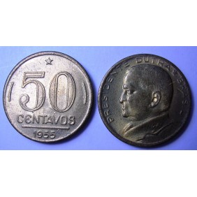 BRAZIL 50 Centavos 1955 E....