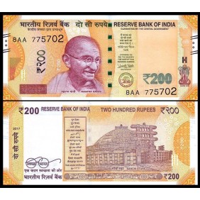 INDIA 200 Rupees 2017...