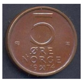 NORWAY 5 Ore 1974
