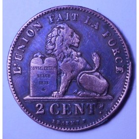 BELGIUM 2 Centimes 1912 Des...