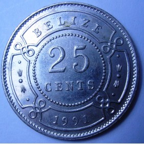BELIZE 25 Cents 1991