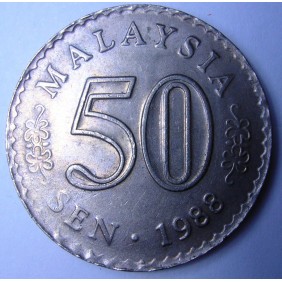 MALAYSIA 50 Sen 1988