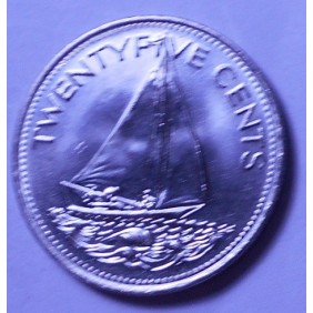 BAHAMAS 25 Cents 1981