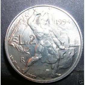 SAN MARINO 2 Lire 1994 Lo...