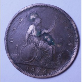 GREAT BRITAIN 1 Penny 1874...