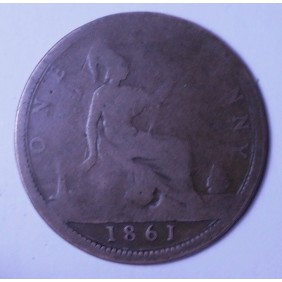GREAT BRITAIN 1 Penny 1861...