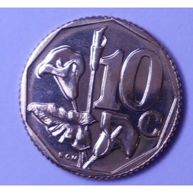 SOUTH AFRICA 10 Cents 1996