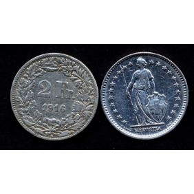 SWITZERLAND 2 Francs 1916 AG