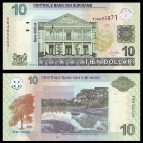 SURINAME 10 Dollars 01.11.2004