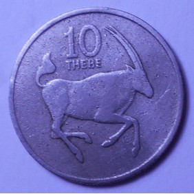 BOTSWANA 10 Thebe 1980