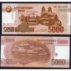 NORTH KOREA 5000 Won 2013...