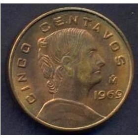MEXICO 5 Centavos 1969