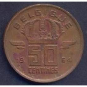 BELGIUM 50 Centimes 1964...