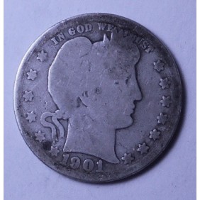 USA Barber Quarter 1901 AG