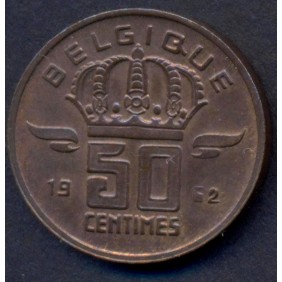 BELGIUM 50 Centimes 1962...