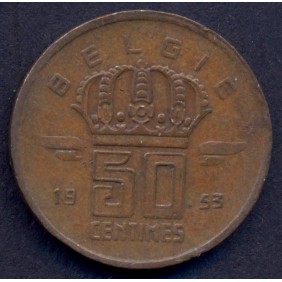 BELGIUM 50 Centimes 1953...
