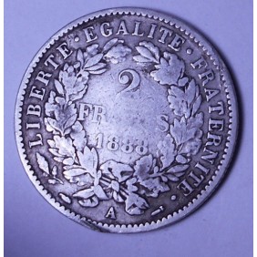 FRANCE 2 Francs 1888A AG