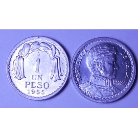 CHILE 1 Peso 1955